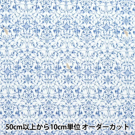 [From quantity 5] Fabric 『Scare Print Victorian Garden White SP3500-2A]