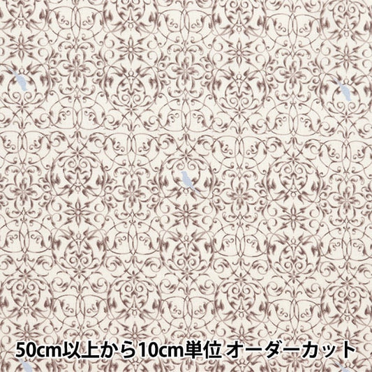 [From quantity 5] Fabric 『Scare Print Victorian Garden Beige SP3500-2B]