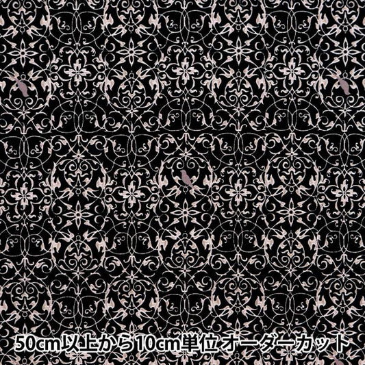 [From quantity 5] Fabric 『Scare Print Victorian Garden Black SP3500-2E]