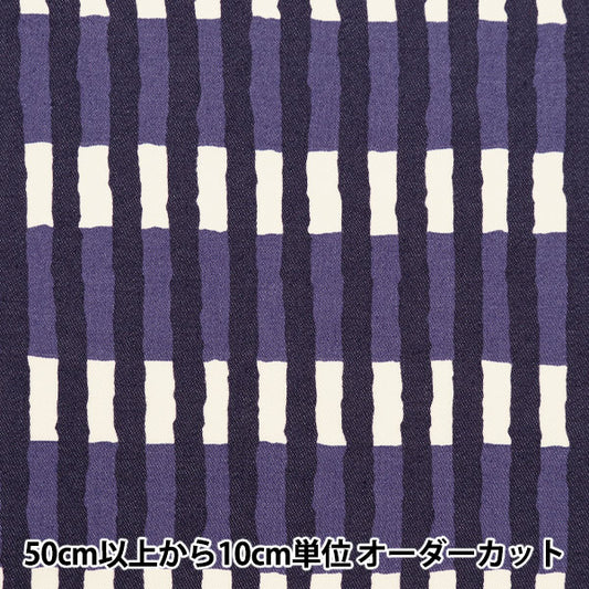 [De la cantidad 5] Fabric "TC Color Denim Stripe Border Navy 83060-3-1"