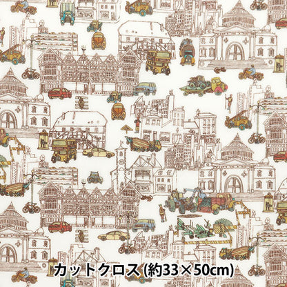 Tessuto "liberty tessuto taglio laminato croce di circa 33 cm x 50 cm Londra chiamando CR363J4207-BU" Liberty Japan Liberty Japan