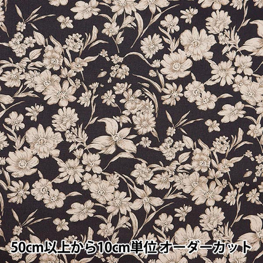 [De la cantidad 5] Fabric "Cotton Hee Canvas Flower Flower Navy 38129-1e"