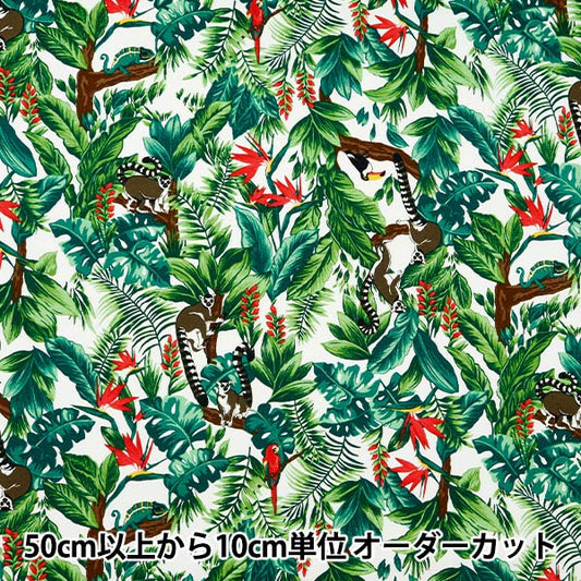 [De la cantidad 5] Fabric "Oxtropical White AP42813-1A"