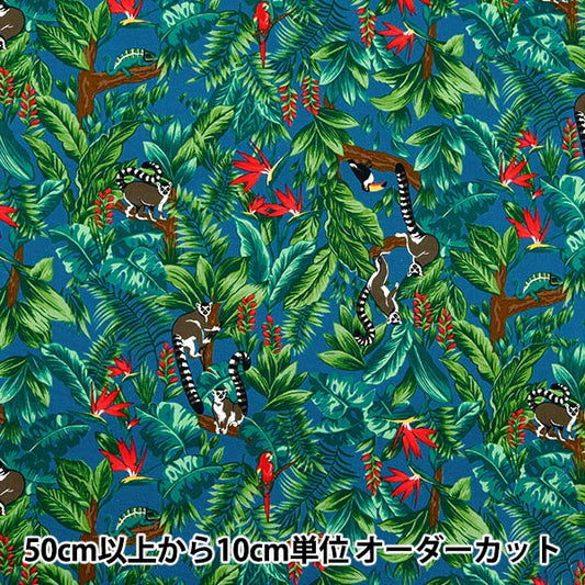 [From quantity 5] Fabric 『Oxford Tropical Blue AP42813-1C]