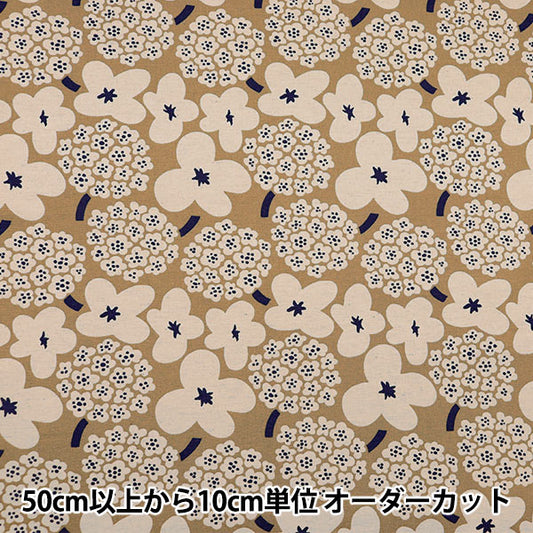 [Aus Quantität 5] Stoff "Ukako Cotton Leinen-Leinwand Bouquet UP5931-D" Cotton Kobayashi Cotton Kobayashi Kobayashi.