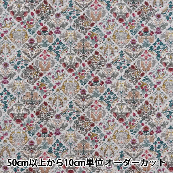 [From quantity 5] Fabric 『Sheeting Art Nouvo Sin Fony Block Flower Pattern SS-2402-1B]