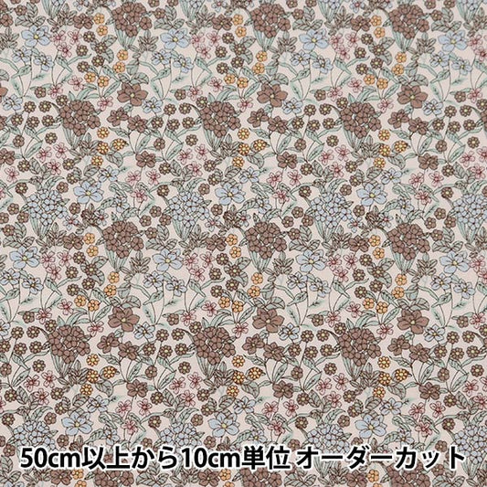 [De la cantidad 5] Fabila "Patrón floral pequeño y amplio Patrón floral KTS7061-D" Cotton Kobayashi Cotton Kobayashi Kobayashi Fibra