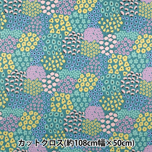 Fabric "Kippis (Kippis) SheetingLaminated Cut Cloth Approximately 108 x 50cm Summer Solstice Festival Blue KPSRK-48B]