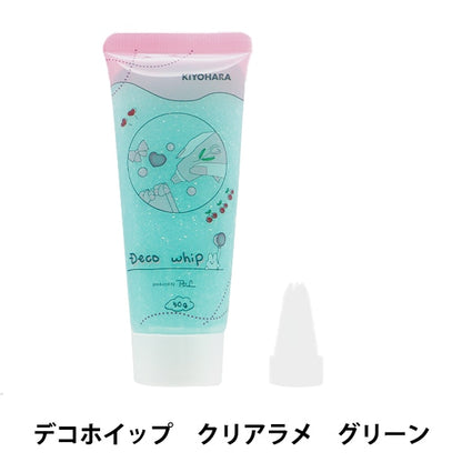 Cream-shaped clay "Deco hip clear lame clear green DW-06" KIYOHARA