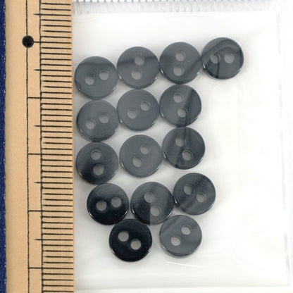 ボタン 『裏ボタン 8mm 15個入り 黒 09-KURO』