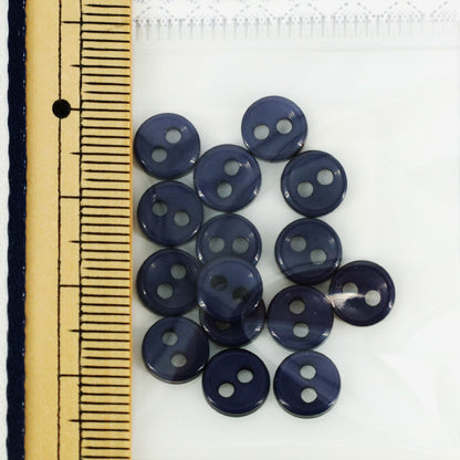 ボタン 『裏ボタン 8mm 15個入り 紺 55-KON』