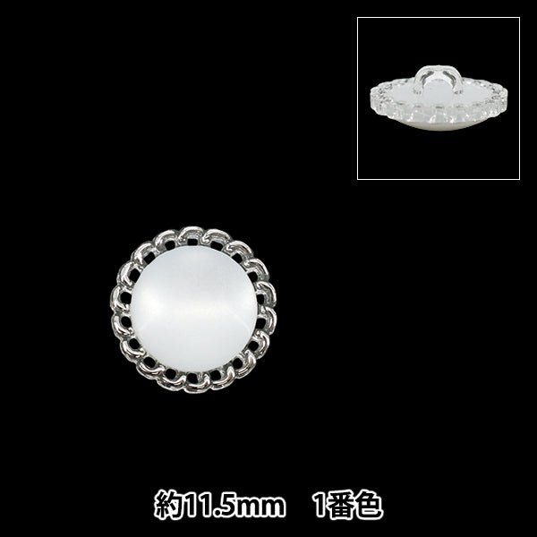 ボタン 『カボションビジューボタン 足つき 1番色 1.15cm No5435』