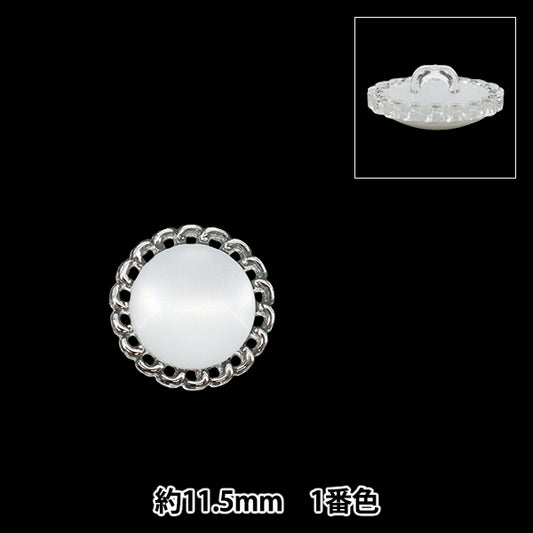 ボタン 『カボションビジューボタン 足つき 1番色 1.15cm No5435』