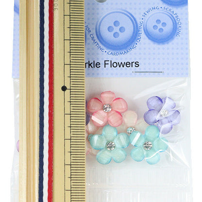 Пуговица "Охлажденная пуговица Sparkle Flowers 9380"" Одень это