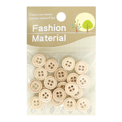 按钮“木材按钮混合13mm天然WB1320"