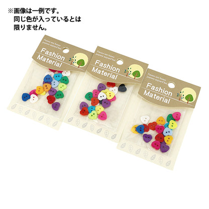 ボタン 『プラボタンミックスセット ハート 20個入り MIX』