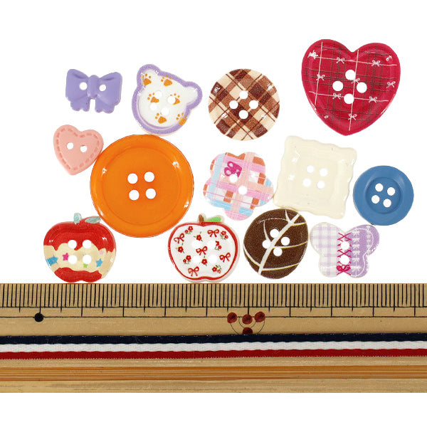 ボタン 『デコボタンアソート タイプA 13個入り DECO13P-A』