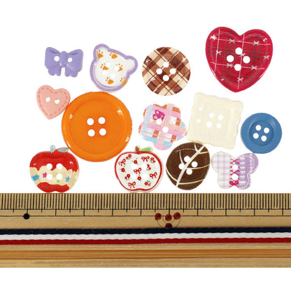 ボタン 『デコボタンアソート タイプA 13個入り DECO13P-A』