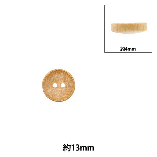按钮“木头按钮，圆形，两个孔，约13mm，1件250208-13"