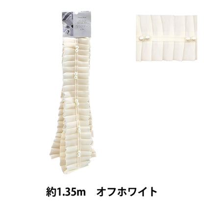الشريط "شريط أورجاندي بيرل تاك 6 سم عرض 1.35 متر تقريباً أبيض أوف وايت NR-07" KIYOHARA