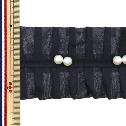 الشريط "شريط أورجاندي بيرل تاك 6 سم عرض 1.35 متر تقريباً لون أسود NR-07" KIYOHARA