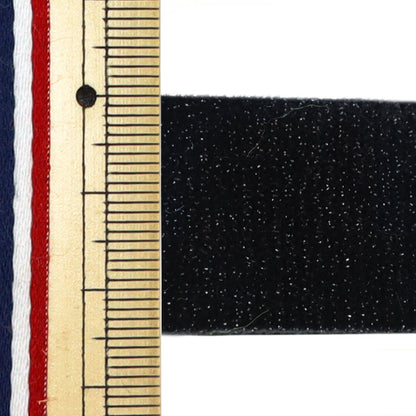 شريط الحرف اليدوية "شريط بريق 25 مم عرض 2M أسود Tao118-25" KIYOHARA