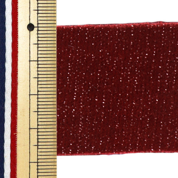 شريط الحرف اليدوية "شريط لامع 38 مم عرض 2M نبيذ أحمر tao118-38" KIYOHARA