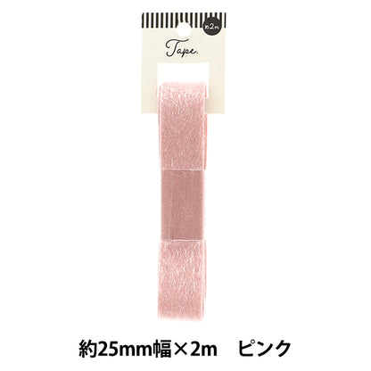Ручная лента "Меховая лента шириной 25 мм 2 м. Розовый дао253-25" KIYOHARA