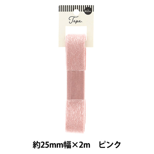 Ручная лента "Меховая лента шириной 25 мм 2 м. Розовый дао253-25" KIYOHARA