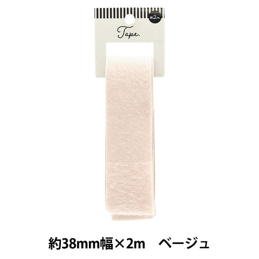 Ручная лента "Меховая лента 38 мм ширина 2 м бежевая дао253-38" KIYOHARA