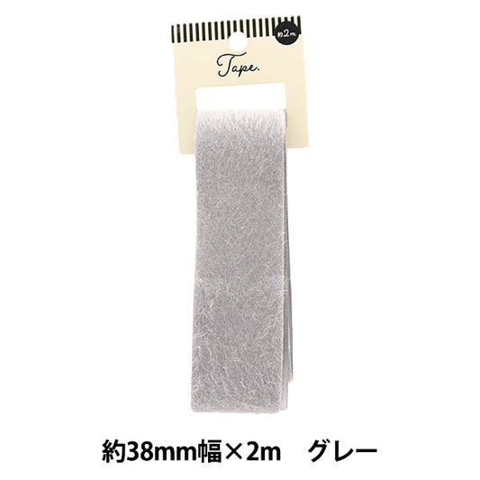 Ручная лента "Меховая лента 38 мм ширина 2 мл серый дао253-38" KIYOHARA