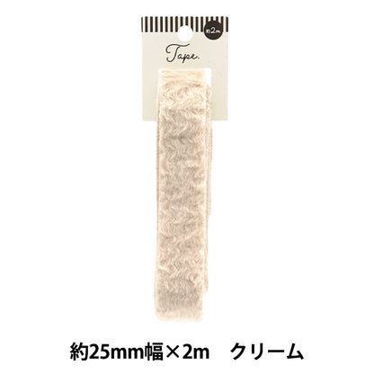 Cinta de artesanía "cinta de piel de 25 mm de ancho 2m crema tao437-25" KIYOHARA
