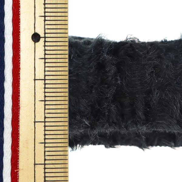 Ручная лента "Меховая лента шириной 25 мм 2m черный дао437-25" KIYOHARA