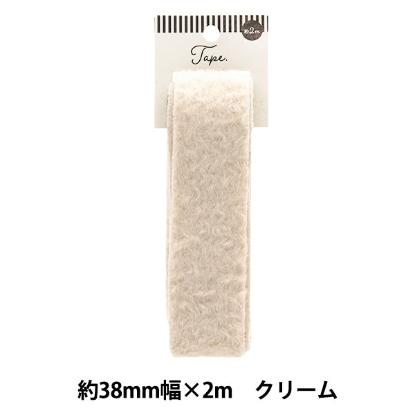 Ручная лента "Меховая лента 38 мм ширина 2m крем Tao437-38" KIYOHARA