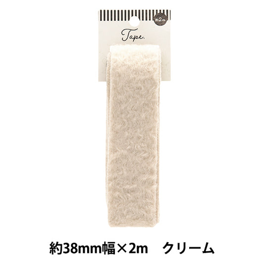 Ручная лента "Меховая лента 38 мм ширина 2m крем Tao437-38" KIYOHARA