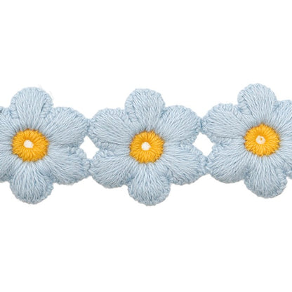 Pizzo chimico "blu a lama di fiori, circa 1,5 m rotolo FB-30"