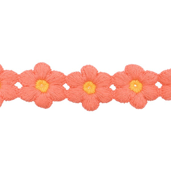 ケミカルレース 『フラワーブレード オレンジ 約1.5m巻き FB-30