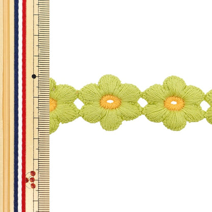 Химическое кружево «Цветочное лезвие светло-зеленый, 1,5 м рулон, FB-30"