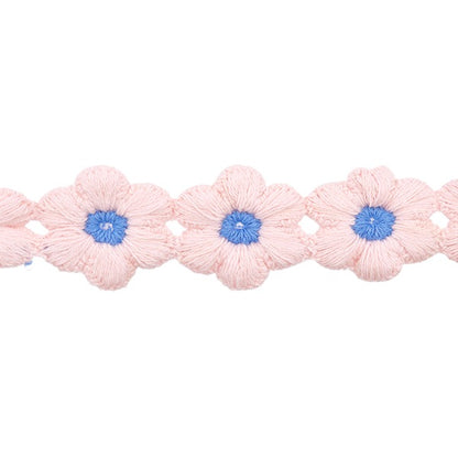 Lace químico "Hoja de flores de color rosa claro, rollo de 1,5 m, FB-30"