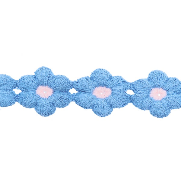 Химическое кружево «Цветочное лезвие синий, примерно 1,5 м рулона FB-30"