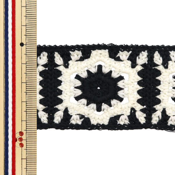 Craft лента "вязаная лента, ширина 4,5 см x длина 1,3 м KT130-2" KIYOHARA