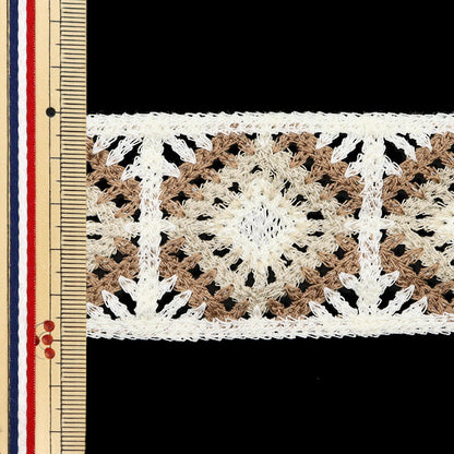 Craft лента "вязаная лента, ширина 5см x длина 1,3 м KT130-4" KIYOHARA