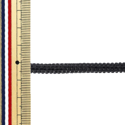 Шнур для рукоделия "Нероли розовый блеск хрустальный шнур густой черный NR-12" KIYOHARA