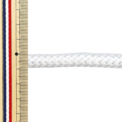 Kordel "Stylish Kabel Glitzer ca. 9mm x 1,6 m Aurora weiß HMC-02" KIYOHARA