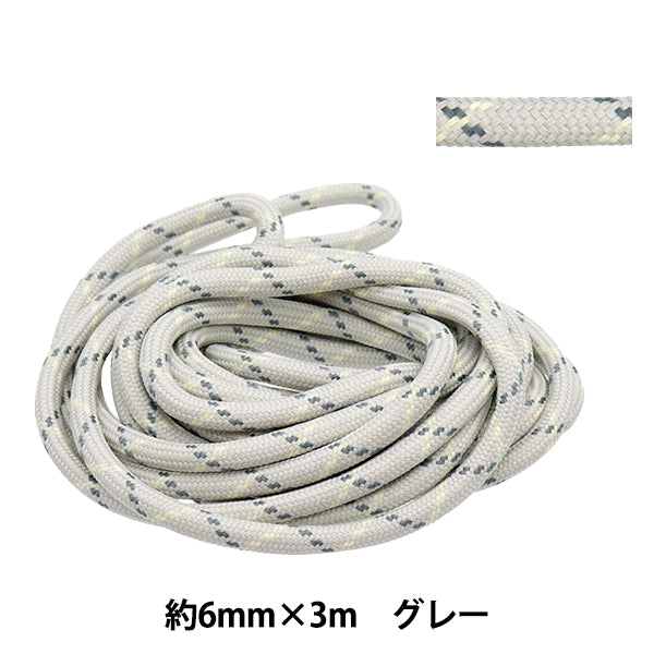 Kordel "Stilvolles Kabel ca. 6 mm x 3m graues HMC-03" KIYOHARA