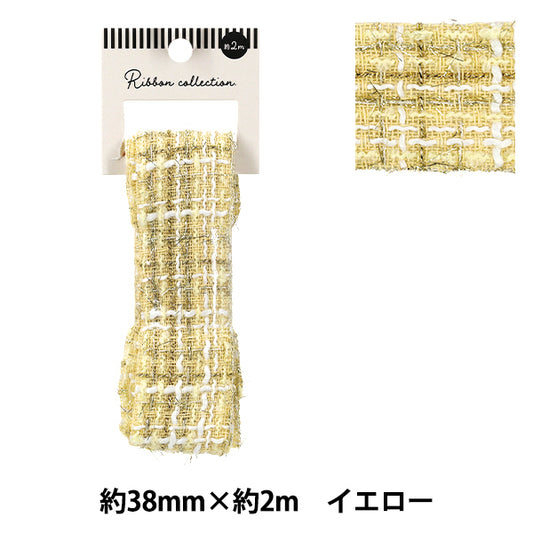 Handicraft tape "TweedTape 2025 Approx. 38mm wide x 2m long Yellow YRC2519-38"