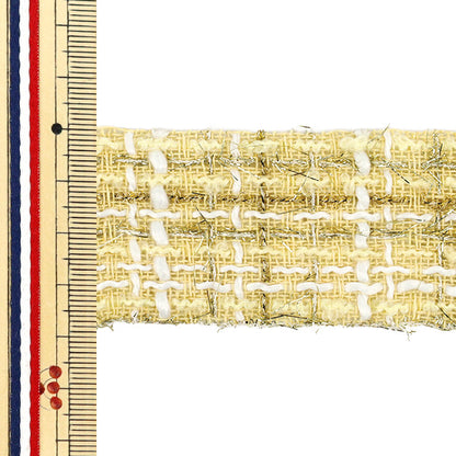 手芸テープ 『ツイードテープ 2025 約幅38mm×長さ2m イエロー YRC2519-38』