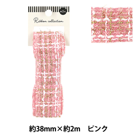Handicraft tape "TweedTape 2025 Approx. 38mm wide x 2m long Pink YRC2519-38"