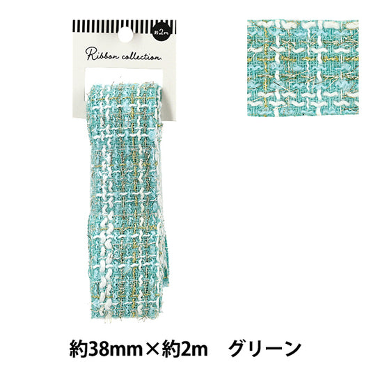 Handicraft tape "TweedTape 2025 Approx. 38mm wide x 2m long Green YRC2519-38"