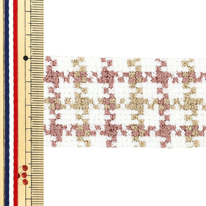 수예테이프 "트위드테이프 2025 대략. 38mm 너비의 x 2m 긴 핑크 YRC2520-38"